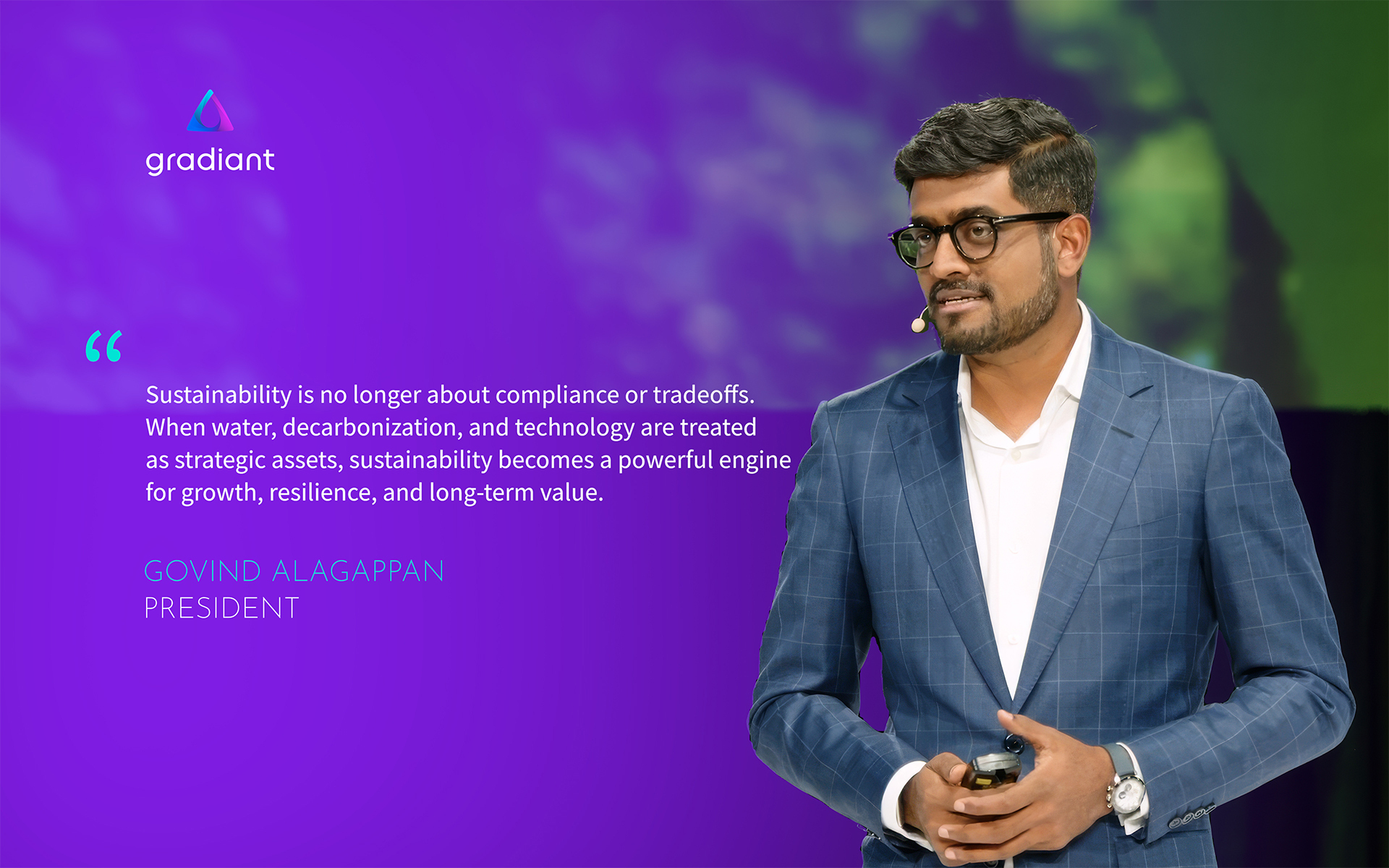 Govind Alagappan Shares Gradiant’s Vision for Sustainability as a Growth Engine at Bank of Singapore’s “Beyond 2026” | Bank of Singapore